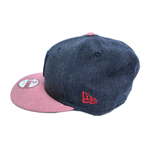 USA New Era 9Fifty Hat Snapback Soccer Team Patch Cap Adjustable Red Blue Wool - Picture 2 of 7